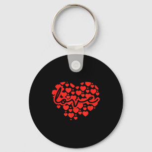 Script Love Heart Of Hearts Valentine's Day  Key Ring