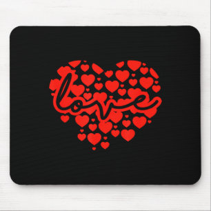 Script Love Heart Of Hearts Valentines Day T Shirt Mouse Pad
