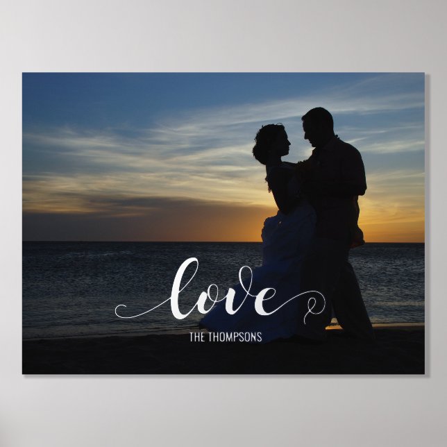 Script Love Horizontal Portrait Foil Prints (Front)