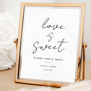 Script Love is Sweet Wedding Favour Sign