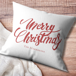Script Merry Christmas Family Christmas Pillow