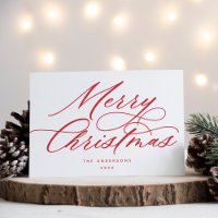 Script Merry Christmas Red