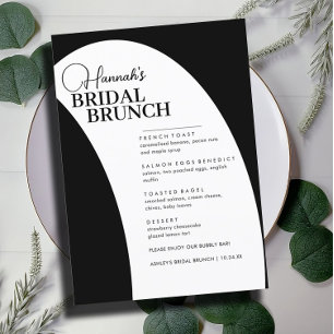 Script Minimal Bridal Brunch Menu