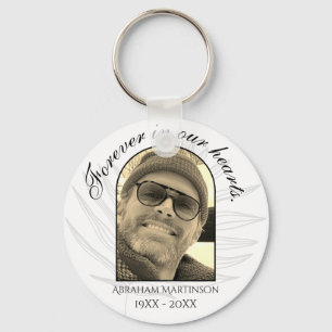 Script Minimal In Loving Memory Keepsake Keychain