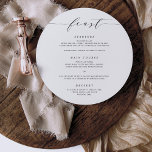 Script Minimal Wedding Dinner Menu Card Decor S105<br><div class="desc">Our menu card features fancy script and classic typography for a classy way to display meal options at your wedding or event. This item is part of our Sterling Wedding Collection S105,  please search our store for matching items.</div>