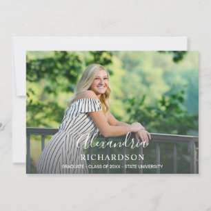 Script Mod Name Photo Graduation Party Invitation