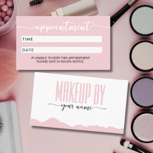 Script Modern Blush Pink and white Appointment Card