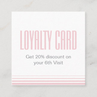 Script Modern Blush Pink and white Loyalty Card