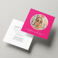 Script Modern Chic Photo Hot Pink Social Media