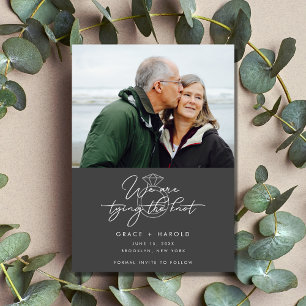 Script Modern Photo Couple Wedding Save The Date