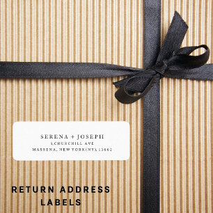 Script modern return address label