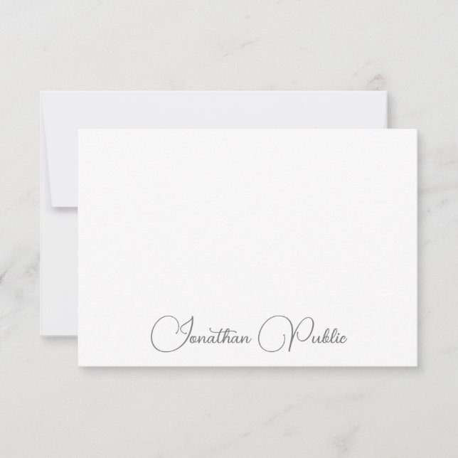 Script Modern Simple Names Template Typography  (Front)