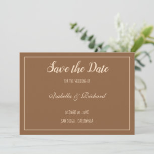 Script Modern Terracotta Flat Save The Date Card