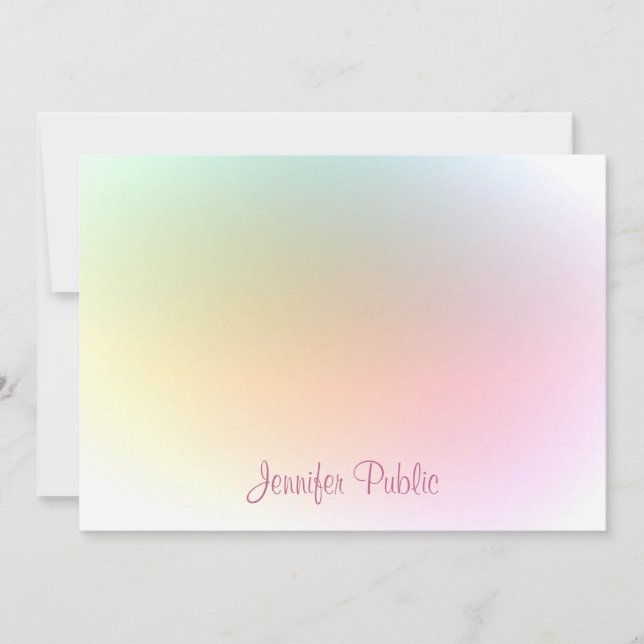 Script Modern Trendy Colourful Template Typography (Front)