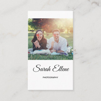 Script Modern Typography Photographer Business Car Card