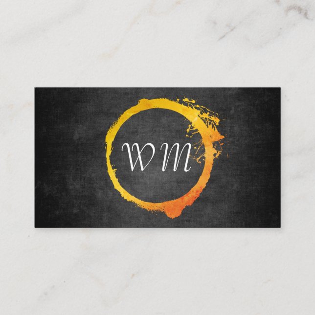 Script Monogram Business Card (Front)
