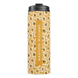 Script Monogram Flowers Thermal Tumbler