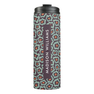 Script Monogram Flowers Thermal Tumbler 