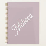 Script monogram, modern purple  planner<br><div class="desc">Large script typography makes a bold statement against the mauve purple background. Simple yet elegant,  it's a personal gift they'll love for birthday,  Christmas,  back to school and more.</div>