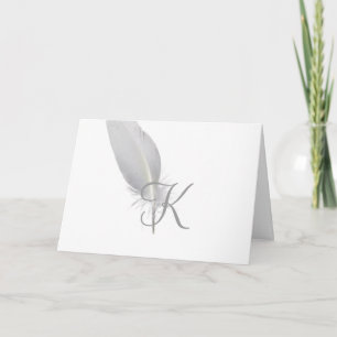 Script Monogram Note Cards- Chicken Scratch Card