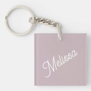 Script monogram, purple  key ring