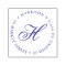 Script Monogram Round Return Address