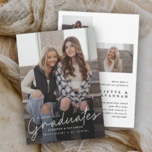 Script Multiple Graduates Graduation Invitations