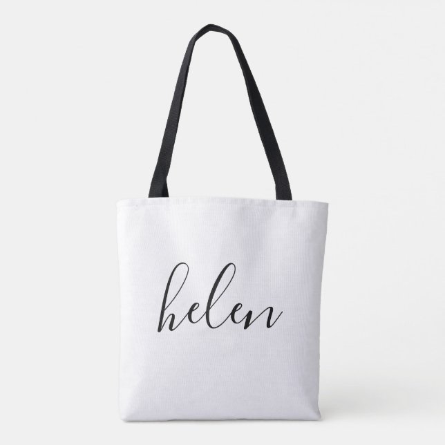 Script Name Custom Personalised Gift Tote Bag (Back)