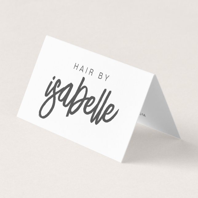 Script Name Hair Stylist Appointment Reminder Business Card (Front)