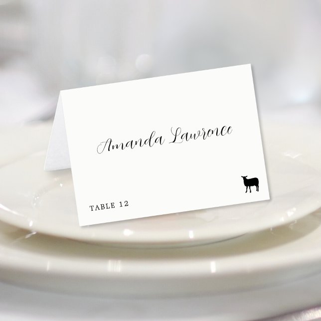 Script Name Lamb Meal Option Place Card (Creator Uploaded)
