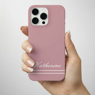 Script Name Minimalist Dusty Rose iPhone 16 Pro Max Case