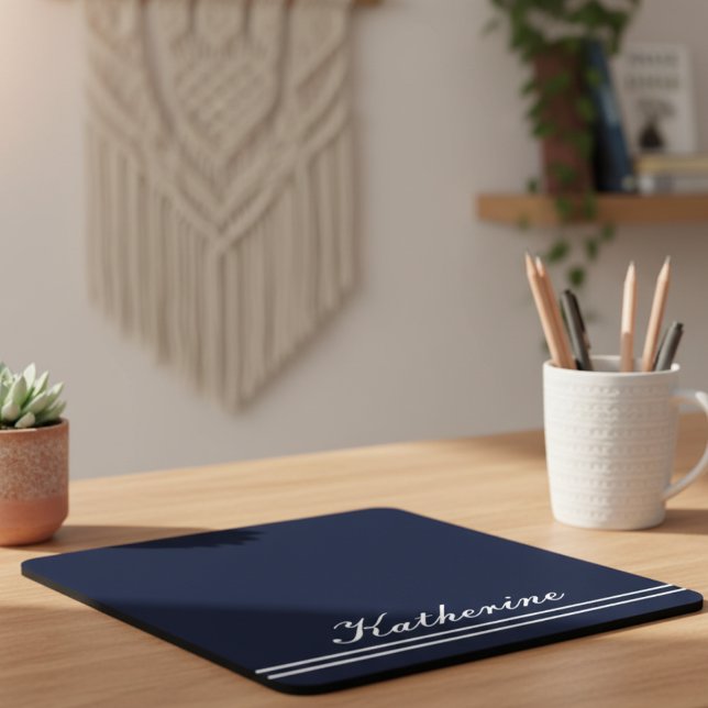 Script Name Minimalist Navy Blue Mouse Pad (Creator Uploaded)