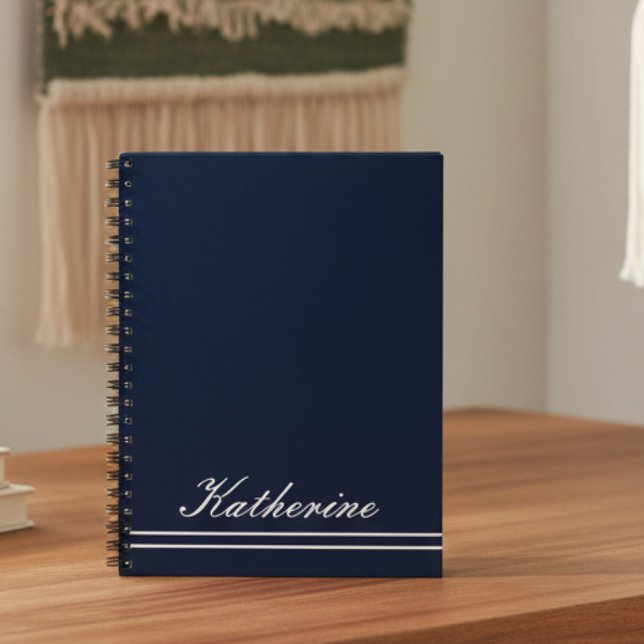 Script Name Minimalist Navy Blue Notebook (Creator Uploaded)