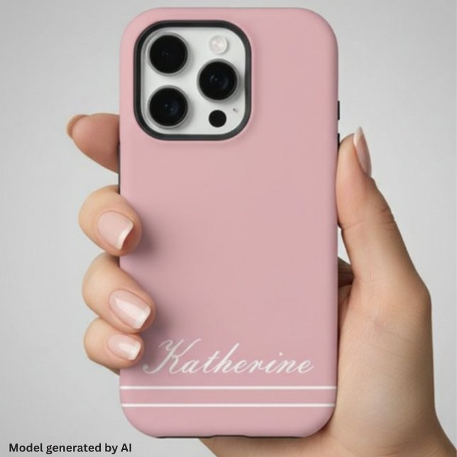Script Name Minimalist Pink iPhone Case (Creator Uploaded)
