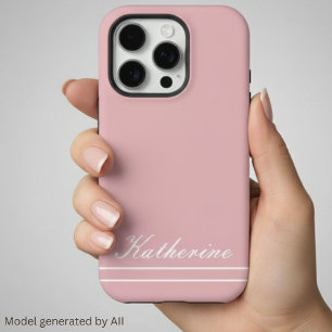 Script Name Minimalist Pink iPhone 16 Pro Case