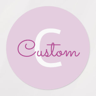Script Name & Monogram Magenta & Light Purple
