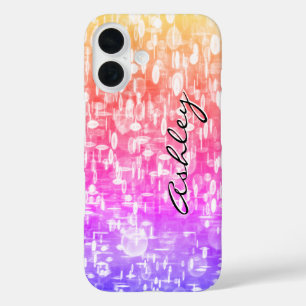 Script Name on Rainbow Sequins  iPhone 16 Case