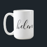 Script Name Personalised Gift Custom Black White Coffee Mug<br><div class="desc">A gorgeous water bottle featuring a custom name in a modern,  elegant script font. In black and white. Wonderful as a Mother's Day,  holiday,  birthday,  housewarming or bridesmaid gift.</div>