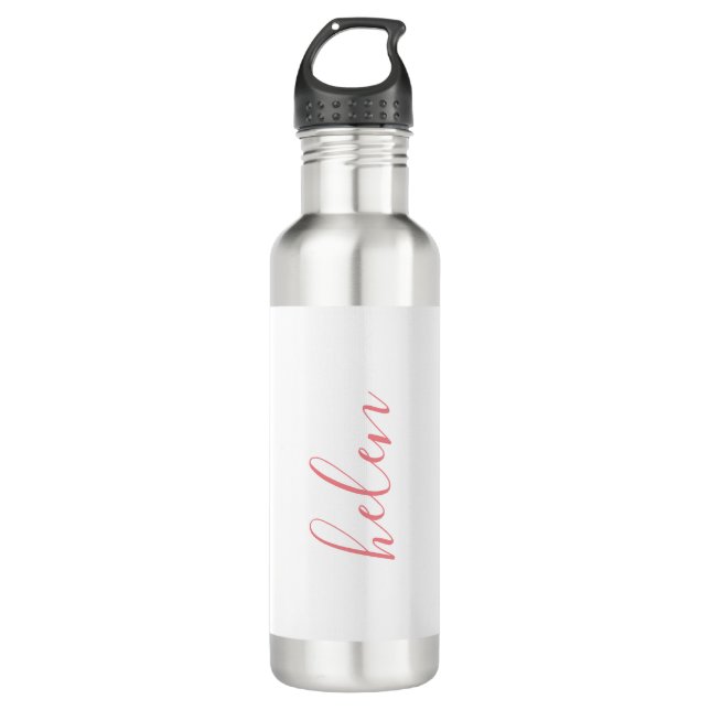 Script Name Personalised Gift Custom Pink 710 Ml Water Bottle (Front)