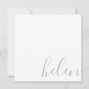 Script Name Personalized Gray Card