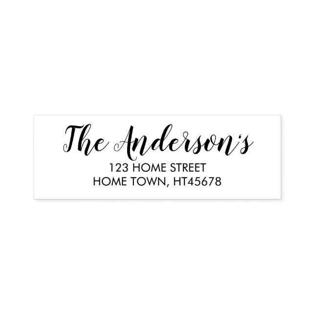 Script Name Return Address Self-inking Stamp (Design)