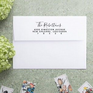 Script Name Self Inking Return Address Stamp