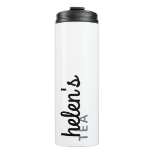 Script Name Tea Tumbler Custom Gift in Black