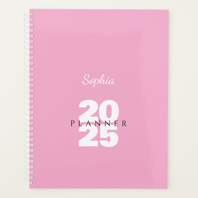 Script Name & Year, Title, Pale Pink Planner (Front)