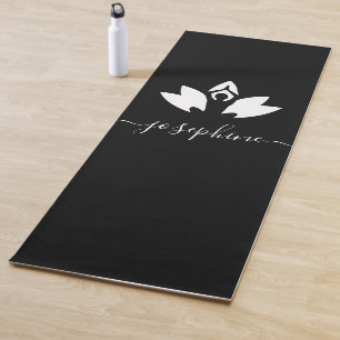 Script Name Yoga Pose Lotus Personalised Yoga Mat