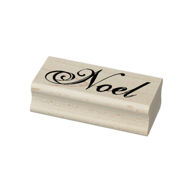Script Noel Christmas Sentiment Rubber Art Stamp (Stamp)