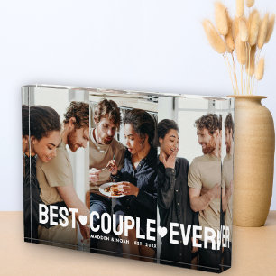 Script Overlay Personalised Best Couple Ever  Photo Block