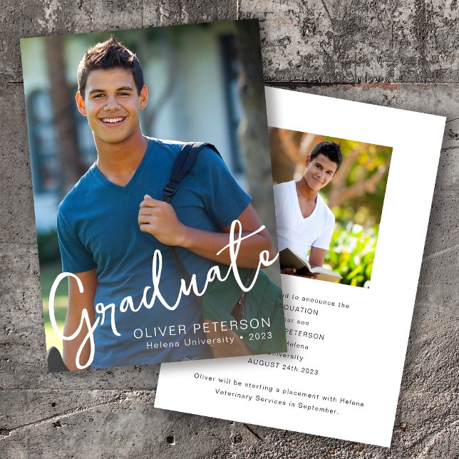 Script Overlay Photo Graduation Announcement (Creator Uploaded)