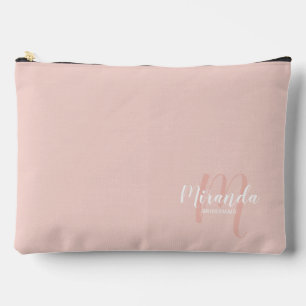 Script Personalised Bridesmaid Monogram Name Accessory Pouch