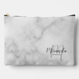 Script Personalised Bridesmaid Monogram Name Accessory Pouch